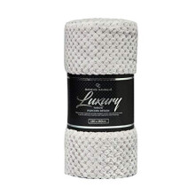 CT Popcorn Style Luxurious Throws Super Soft Warm Cosy Sofa and Bed Fleece Blankets (Silver, Double [150x200cms])