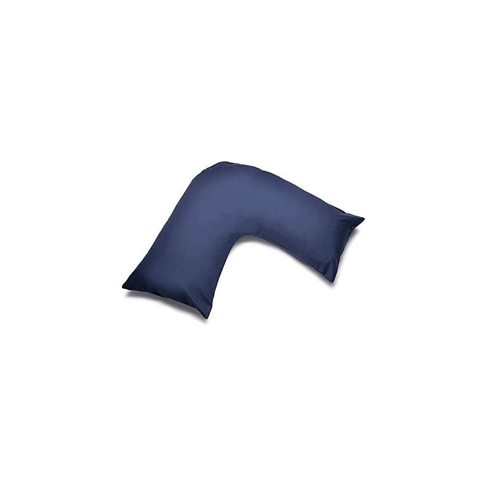 C Stores Cna Stores Orthopaedic V-Shaped Pillow Extra Cushioning Support For Head, Neck & Back (Navy, V-Pillow With Cover)