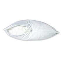 Luxorate Luxury Zipper Close 233tc 100% Cotton Downproof Feather proof Cushion Pillow Protector White or Cream (White, 22x22)
