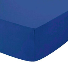 R&Z Plain Luxury Polycotton Fitted Sheet Single, Double, King, Super King, 4FT (Royal Blue, Double)