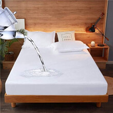 King Size Waterproof Mattress Protector Deep Fitted Sheets King Size Bed Protective Mattress Cover Soft Washable Breathable Fitted Bed Sheet 30 cm