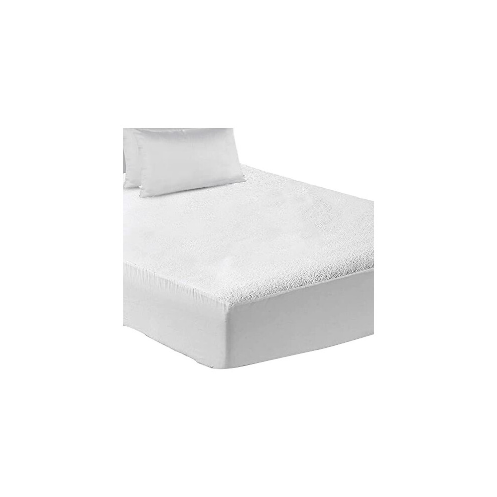 100% Cotton King Size Waterproof Mattress Protector King Size Mattress Protector Waterproof Washable Soft Absorbent, Anti Allergy kingsize mattress