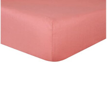 Sleepdown 100% Pure Cotton Deep Fitted Sheet Warm Cosy Breathable Super Soft Bedsheet Bed Linen 32cm Extra Deep Pockets - Dark Rose - Double