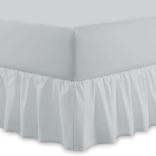 Plain Polycotton Fitted Valance Sheet | Easy Care 16" / 40cm Extra Deep Frilled Valance Fitted Bed Sheet - Machine Washable - Single Double King Size