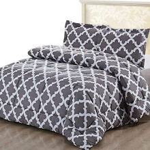 ComfyWell Super King Duvet - Printed Comforter Bedspreads, Coverlets & Sets, 2 Pillowcases Warm and Anti Allergy All Season Coverless Duvet, Throws