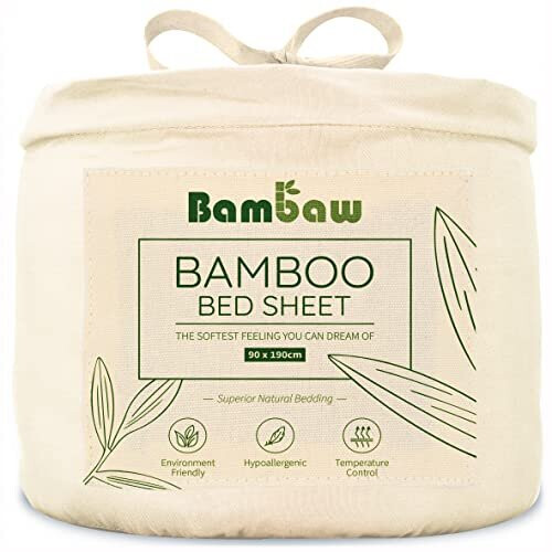 Ivory Single Bed Sheet | Bamboo Fitted Sheet | Beige Bedding | Deep Single Fitted Sheet | Bedding Single Bed | Cool Sheet | Anti Dust Mite Bedding |