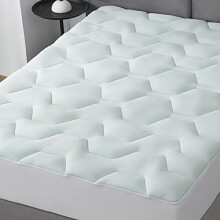 EHEYCIGA King Memory Foam Mattress Topper Mattress Protector, Cooling Gel Bamboo Soft Quilted Mattress Cover Pad with Extra Deep Pocket