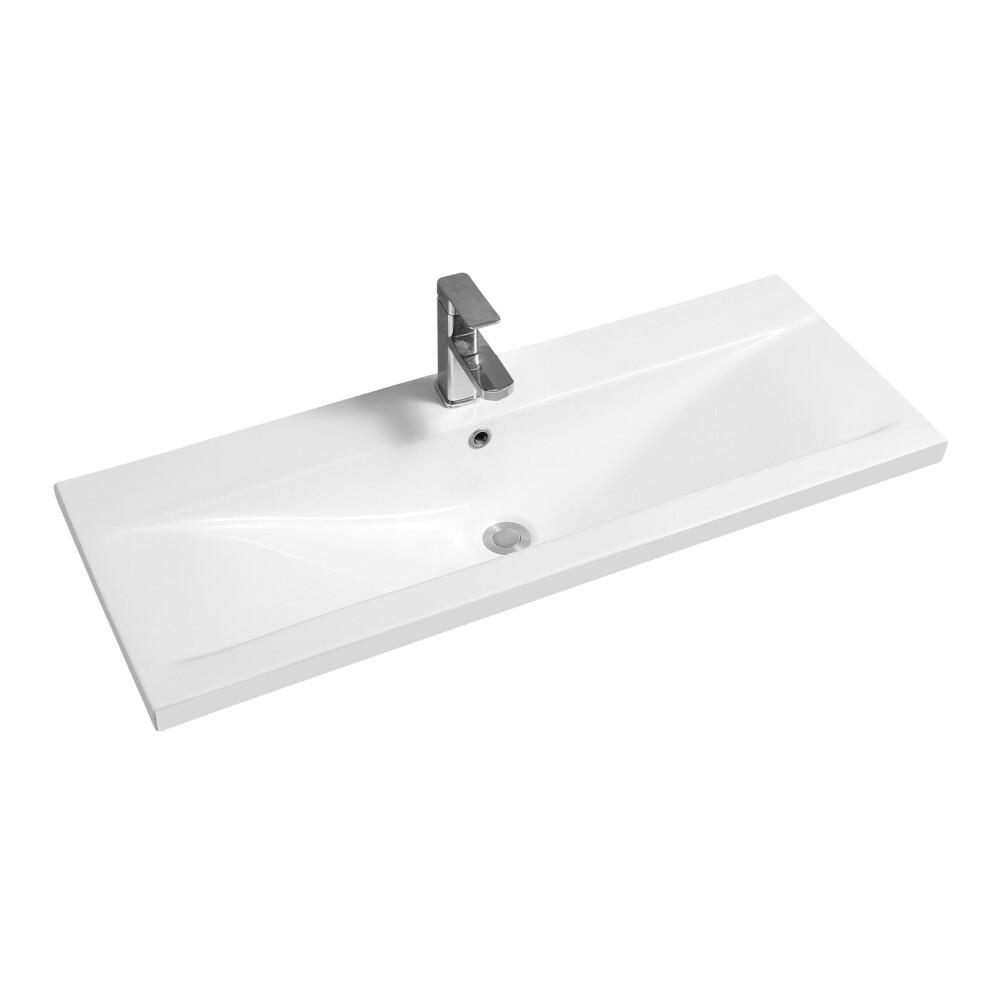 5004 Ceramic 101Cm Mid-Edge Inset Basin With Dipped Bowl 5056010148305