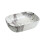 7840 Ceramic Oblong Countertop Basin in White Marble Effect 1