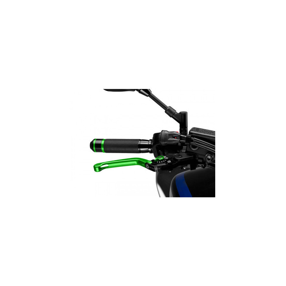 Puig Folding V3 Brake Lever With Selector For Harley Davidson (21-23) Green/Blue 8435529313782