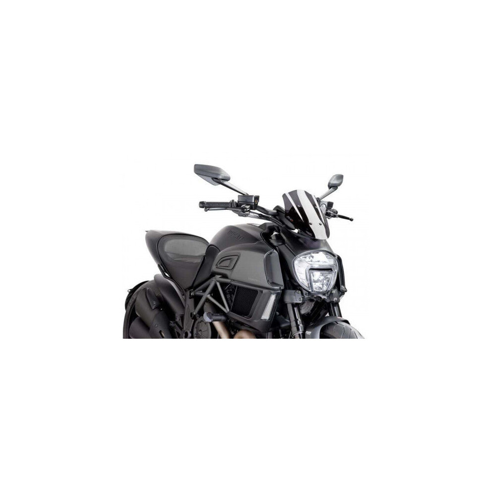 Puig Dark Smoke New Generation Adjustable Sport Screen Ducati Diavel 1200 14-16 - Image 5