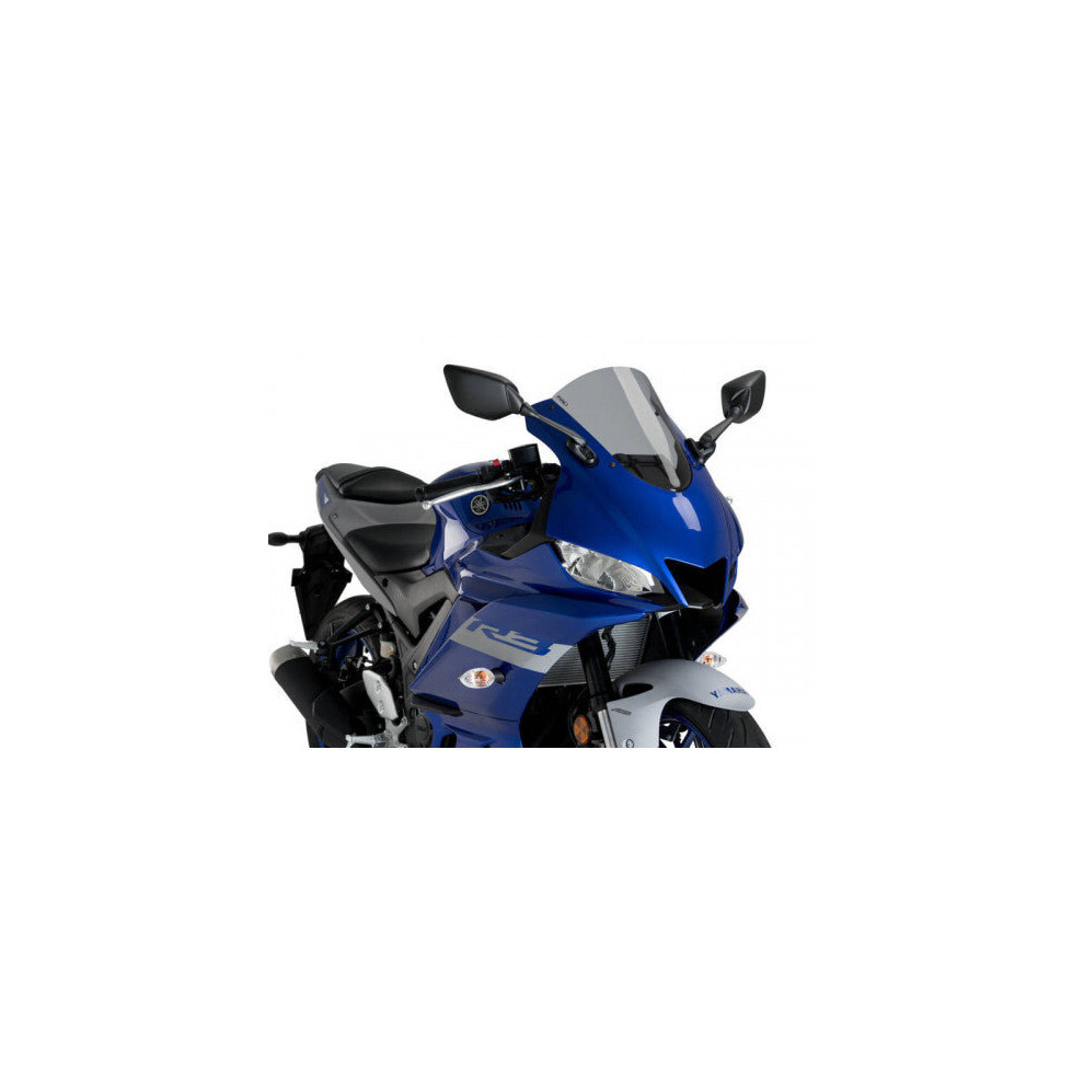 Puig R-Racer Screen Smoke For Yamaha Yzf R3 (19-23) Light 8435529317971