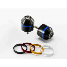 Puig Short Bar End Weights With Coloured Rim Black For Triumph Street Triple (13-16)
