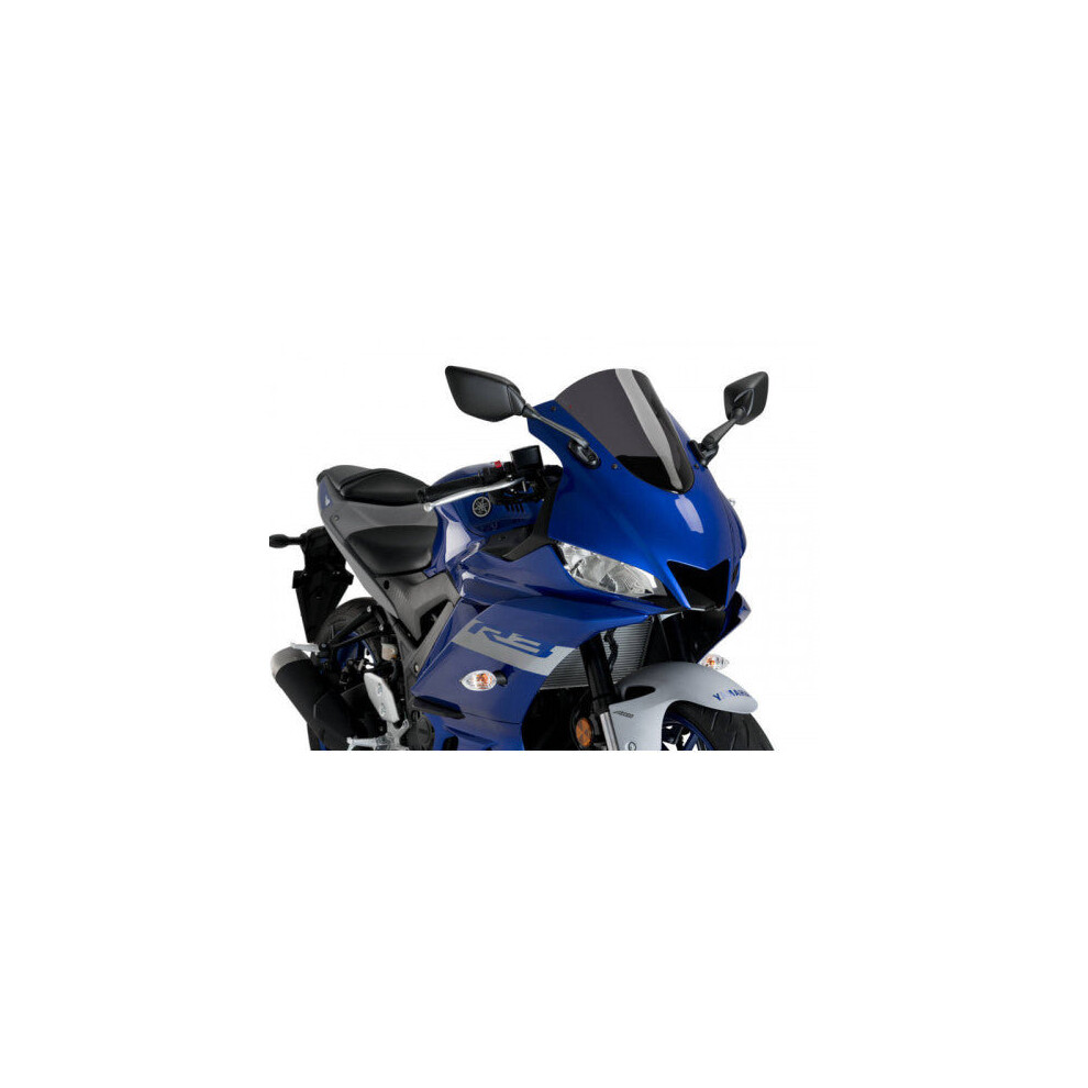 Puig R-Racer Screen Smoke For Yamaha Yzf R3 (19-23) Dark 8435529317988