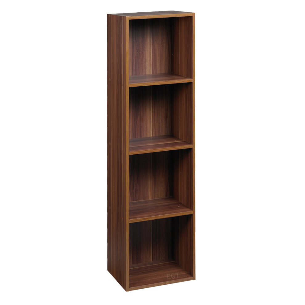 Urbn Living (Teak, 4 Tier) Wooden Bookcase Storage Shelf