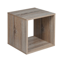 (Antique Oak, Cube) URBN LIVING Wooden Bookcase Storage Shelf