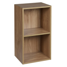 (Oak, 2 Tier) URBN LIVING Wooden Bookcase Storage Shelf