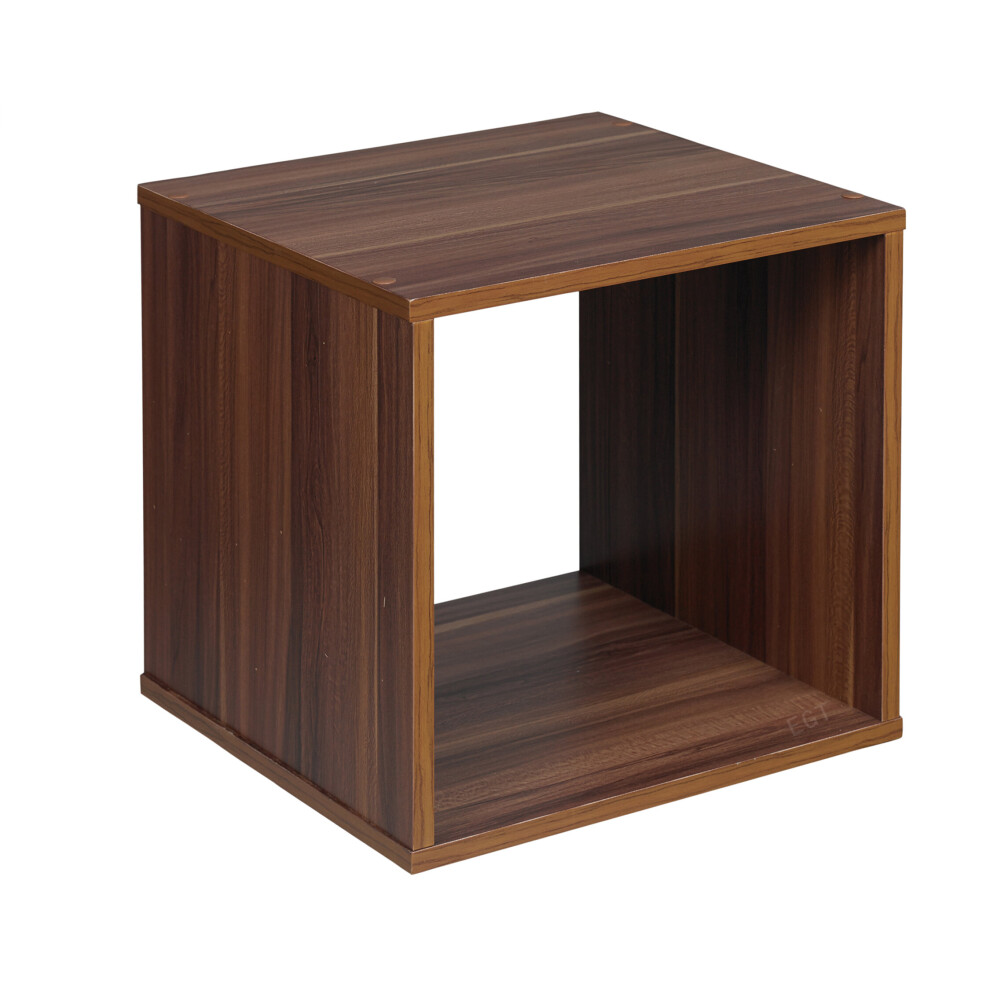 Urbn Living (Teak, Cube) Wooden Bookcase Storage Shelf