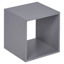 (Grey, Cube) URBN LIVING Wooden Bookcase Storage Shelf