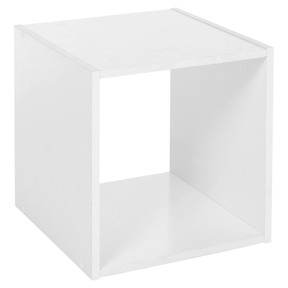 (White, Cube) URBN LIVING Wooden Bookcase Storage Shelf