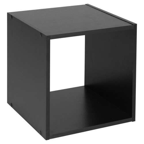 (Black, Cube) URBN LIVING Wooden Bookcase Storage Shelf