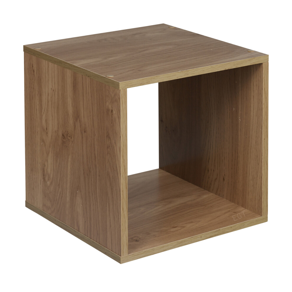 Urbn Living (Oak, Cube) Wooden Bookcase Storage Shelf