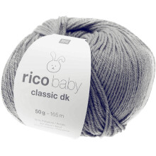 Rico Baby Knitting Acrylic Wool Blend Washable Pastel Colour Yarn - Aqua Grey