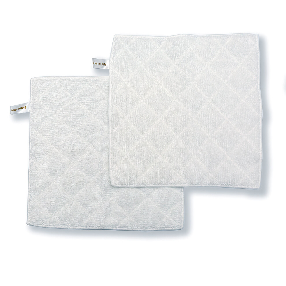 Home-tek JAL701MP2 Pack of 2 Rectangular Replacement Microfibre Mop Pads for the JAL701 Optimus 3 Rectangular Steam Mop Head.