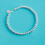 925 Silver Beaded Bracelet with Heart 1