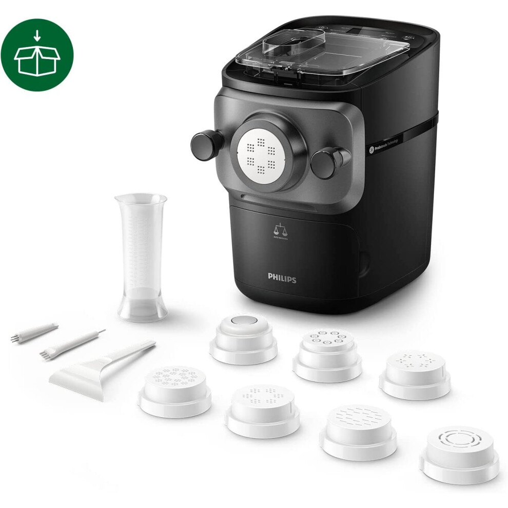 Philips Pasta Maker 7000 Series - Protrude Technology, Auto Weighing, Fully Automatic, 8 Shaping Discs