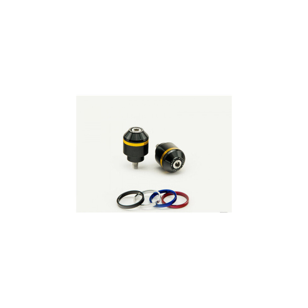 Puig Short Bar End Weights With Coloured Rim For Yamaha Mt-07 Tracer (16-17) Black 8436563733567