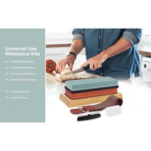 Knife Sharpening Stone Set Professional Sharpener Stone Kit 2