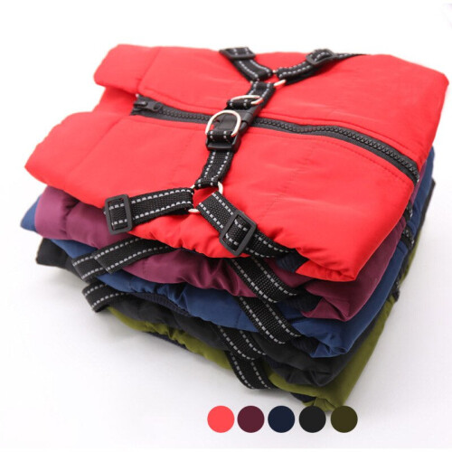 (Green, L) No Pull Harness Warm Dog Jacket 2