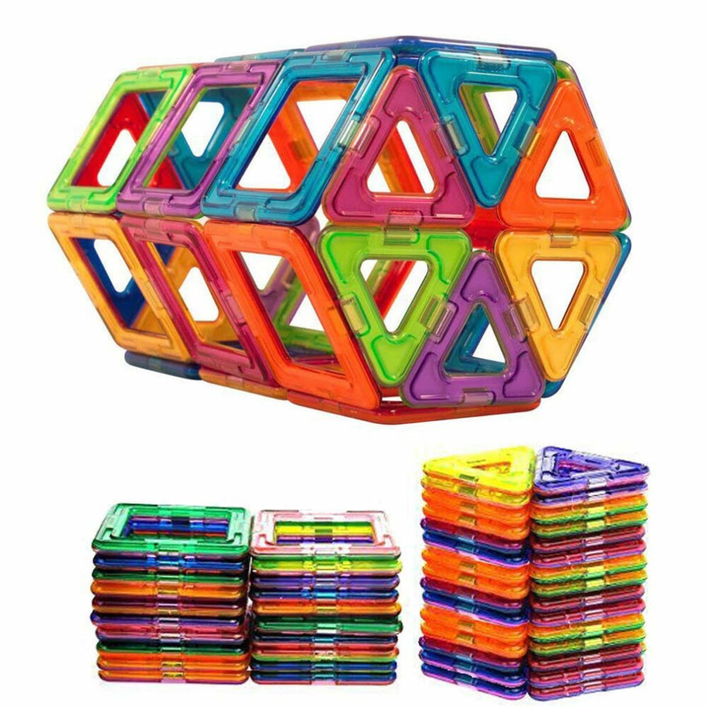 (100pcs) 50/100Pcs Magnetic Building Blocks Multicolour Construction Building Toys Puzzle