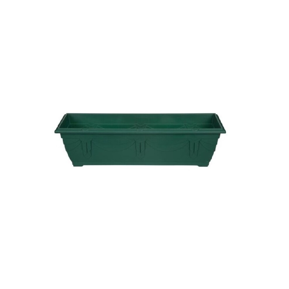 Green Venetian Patio Trough Pot Large Plastic Garden Planter Pot 60cm