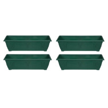 4 Green Venetian Patio Trough Pot Large Plastic Garden Planter 60cm