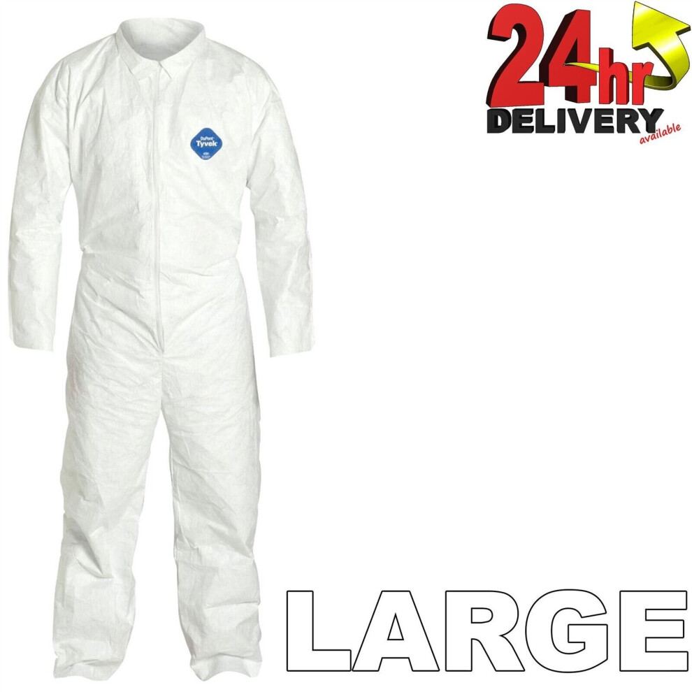 1 X Dupont Tyvek Classic Painters Disposable Overall - Size L Sprayers Coverall 3870631119702