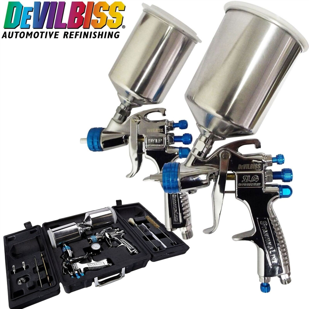 DeVilbiss SLG-650 Compliant Spray Gun & HVLP Gun Spray Paint Air Painting Kit