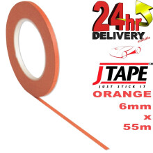 JTape ORANGE Fine Line Masking tape Detailing Heat Resistant 150C 6mm 55m Long