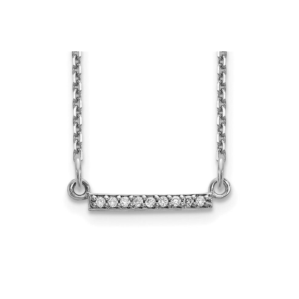 14K White Gold Tiny Bar Mounting