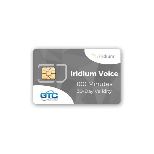 Iridium Global Satellite PREPAID SIM - 100 minutes / 30 days validity