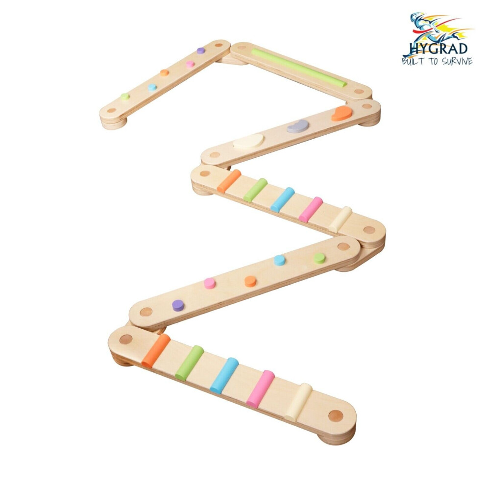 Hygrad Built To Survive Kids Wooden Balance Beam Adjustable Balance Beam For Kids Playground Kids Nursery Balance Beam Activity Fun