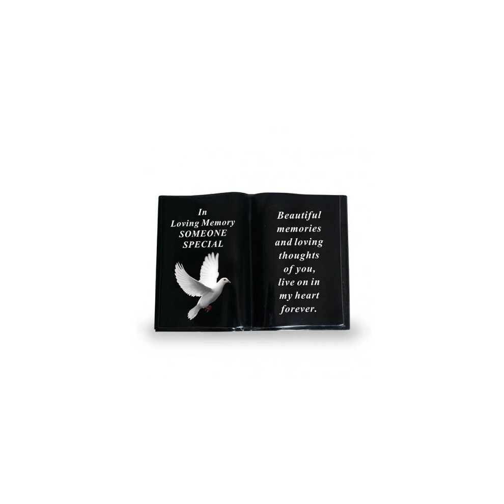 David Fischhoff Graveside Plaque Memorial Book Dove Ornament - Someone Special Black