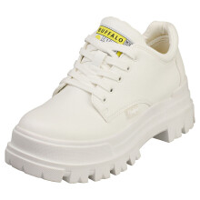 (6.5) Buffalo Aspha Cls Vegan Womens Platform Boots in White