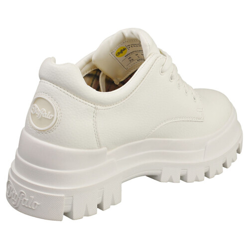 Buffalo (6.5) Buffalo Aspha Cls Vegan Womens Platform Boots in White 1
