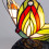 Tiffany by Tiff Table Lamp Butterfly Styled Base - Red, Black 6