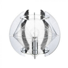 Litecraft Spiro Table Lamp Wire String Ball Base - Polished Chrome