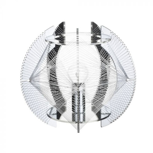 Litecraft Spiro Table Lamp Wire String Ball Base - Polished Chrome