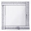Litecraft Square Mirror With Crystal Effect Studs Frame - Silver 1