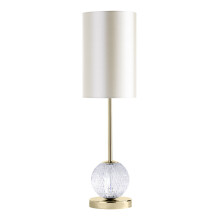 Visconte Tutti Table Lamp Cut Glass Ball Base With Pearl Shade - Gold